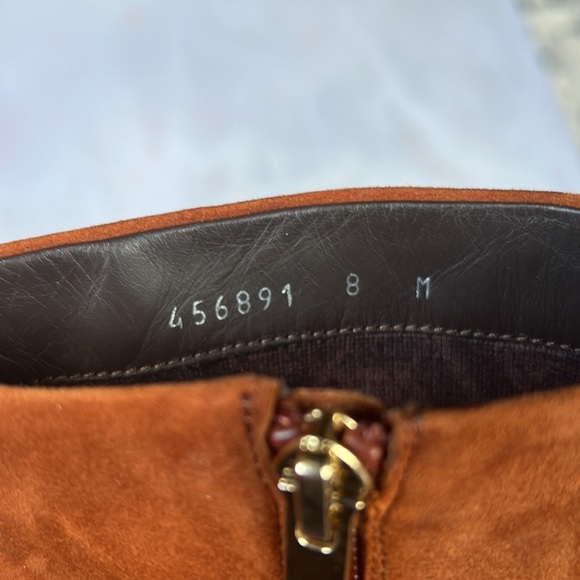 Aquatalia Marabella Booties Fall Pumpkin Spice Latte 8M made in Italy - Picture 7 of 8